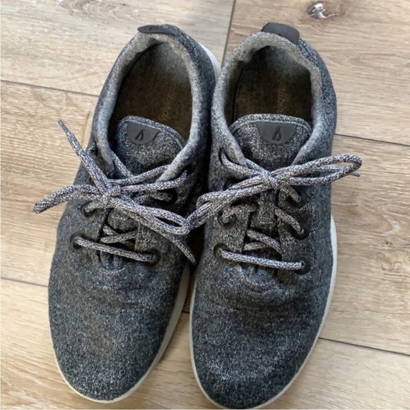 Mens Allbirds Gray Wool Runner Sneakers Athletic Shoes main image 8
